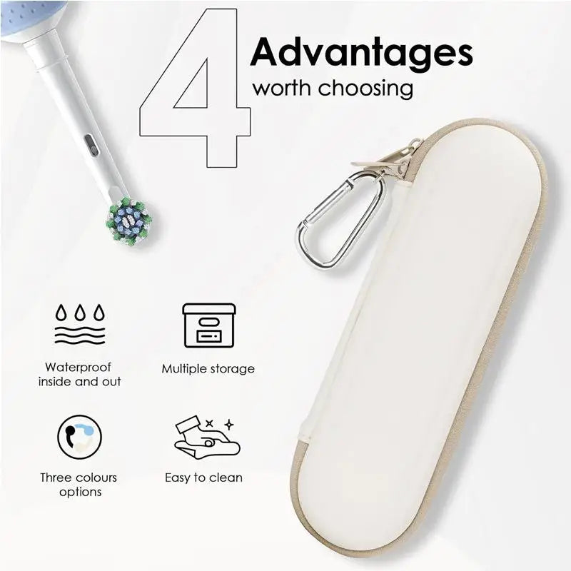 EVA Electric Toothbrush Case Waterproof Travel Storage Bag Accessories With Mesh Pocket Covers Protection