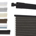 No Tools No Drill Top Down Bottom Up Honeycomb Blinds for Windows, 1" Cell Fabric Cordless Thermal Insulated Noise Reduction