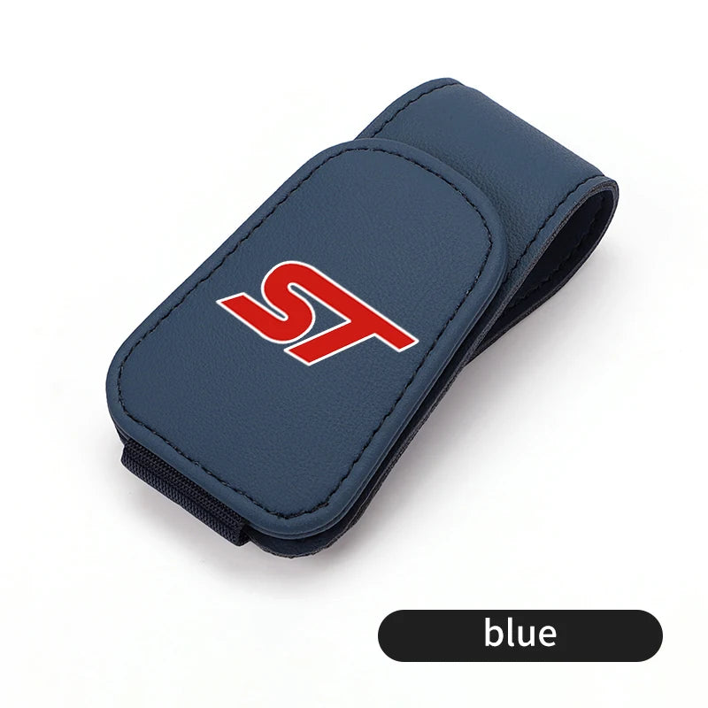 For Ford Magnetic Car Glasses Holder Sunshade Platep Card Ticket Clip ST Racing RS S Mustang Kuga Fiesta Fusion Mondeo Edge