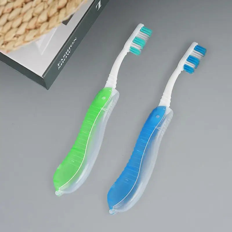 For Trip Daily Use Women Men Travel Folding Toothbrush Portable Toothbrush Built In Cover Multi Color Size Collapsable Brush