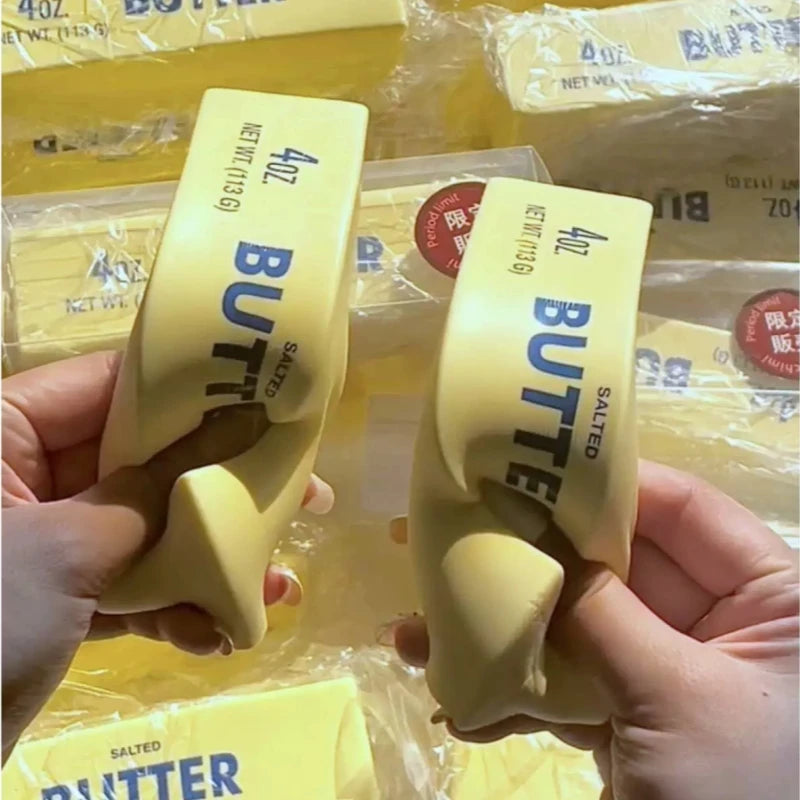 1Pc Butter Squeeze Toy For Adult Anxiety Relief Press Sensory Feel Simulation Food Ultra Soft Slow Rebound Design Lovely Toy New