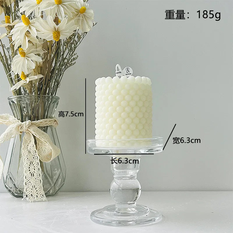 Nordic Minimalist White Scented Candle Atmosphere Home Decor Wedding Arrangement Cylinder Geometric Shape Fragrance Candle