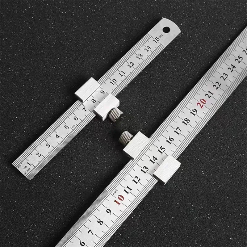 15/20/30/40cm Woodworking Dedicated Steel Rule Limiter Stop Block Adjustable Stainless Steel Position Locator Precise Measuring
