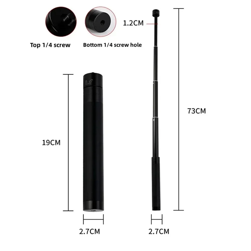 Carbon Fiber Selfie Stick for Insta360 X3 / ONE X2 / RS Aluminum Alloy Selfie Stick for GoPro Hero 11 10 9 8 DJI OSMO Action