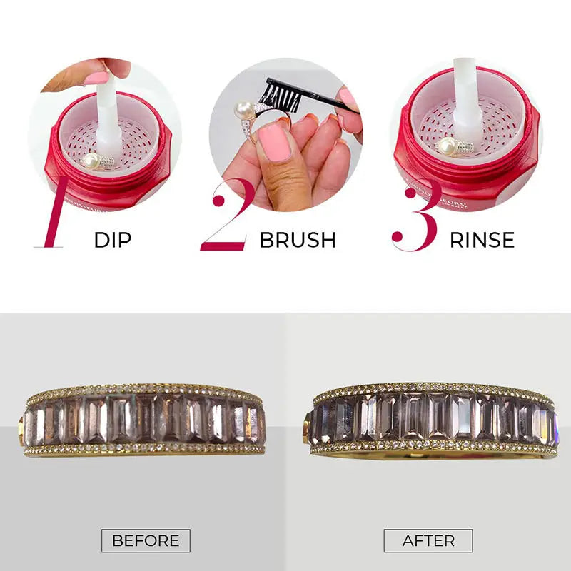 Connoisseurs Delicate Jewelry Cleaner 236ml Ammonia-Free Gentle Formula for Pearls, Opals, Coral & Costume Jewelry