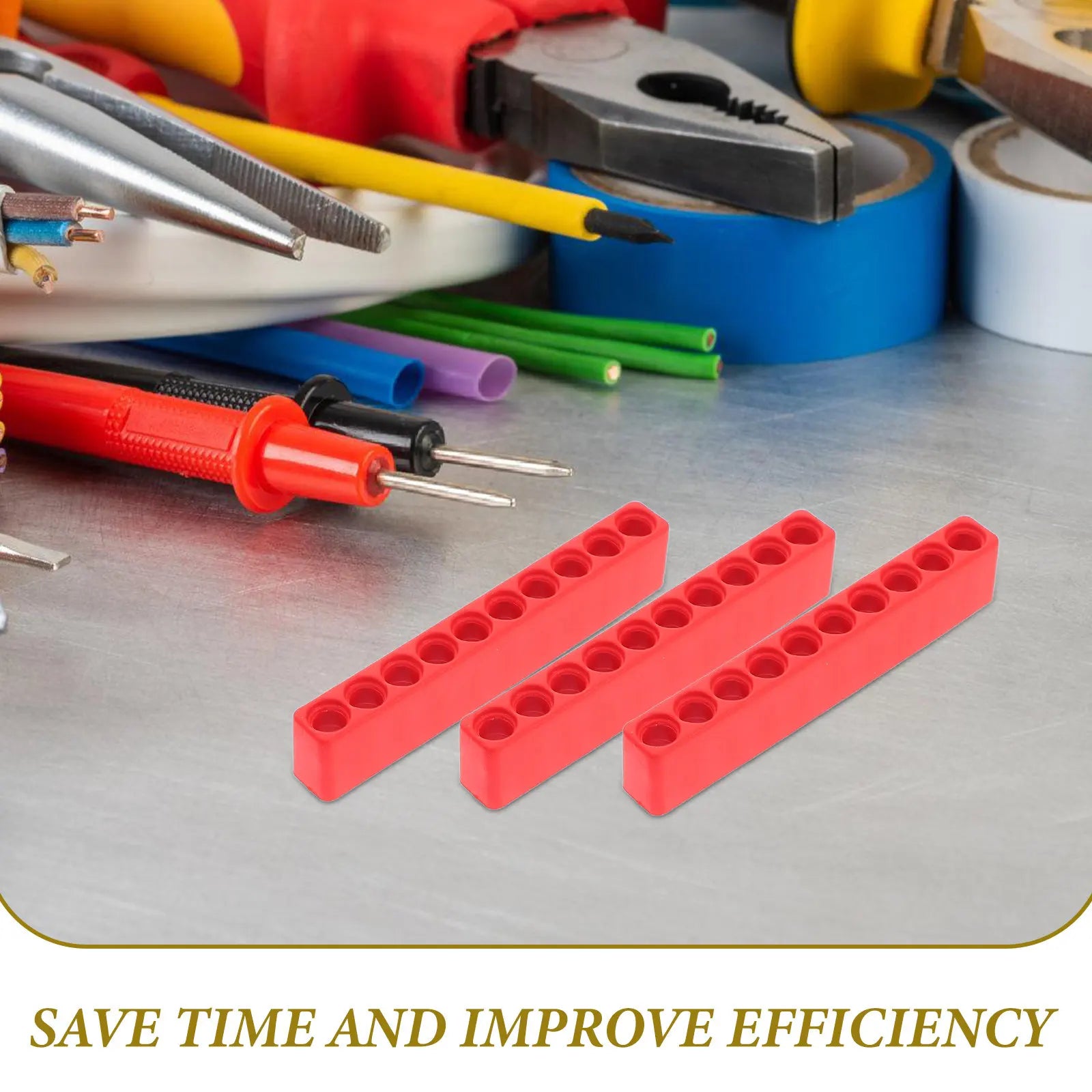 6Pcs Hex Bit Holder Organizer Plastic Screwdriver Bits Storage Case Compact Portable Bit Organizer for Home Garage Workshop Use