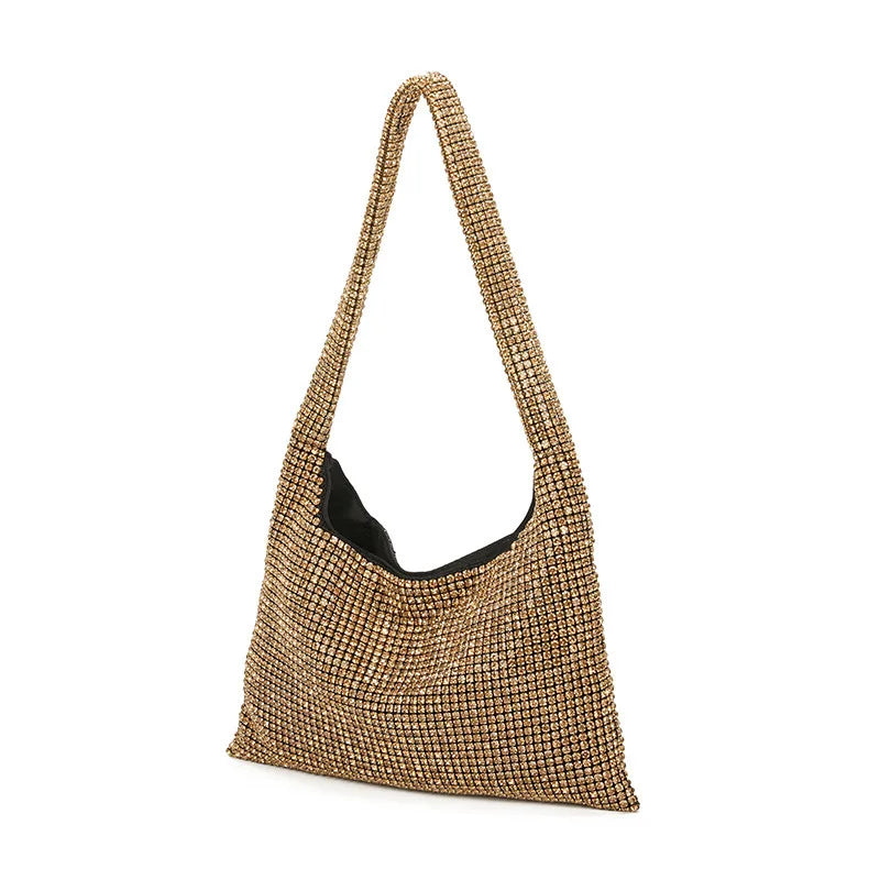 Full Diamond Underarm Bag Women's Bag Spring Fashion Diamond-encrusted Handbag Luggage Rhinestone Purse Sac De Marque Luxe Femme