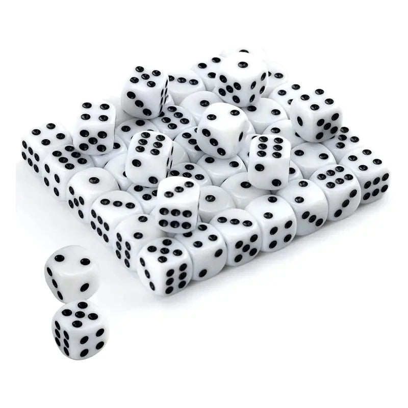 100Pcs/Lot 14/16mm Drinking Dice Acrylic Black Round Corner Hexahedron Dice Club Party Table Playing Games RPG Dice Set