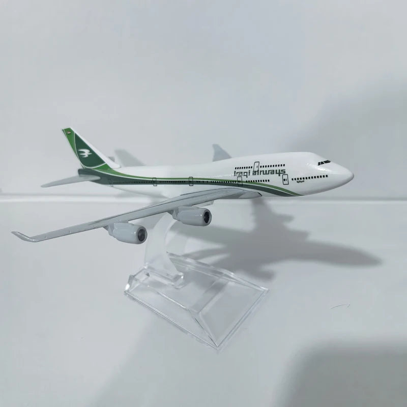 JASON TUTU 16cm Iraq Airlines Boeing 747 Plane Airplane Model Aircraft Model Diecast Metal 1/400 Scale Planes