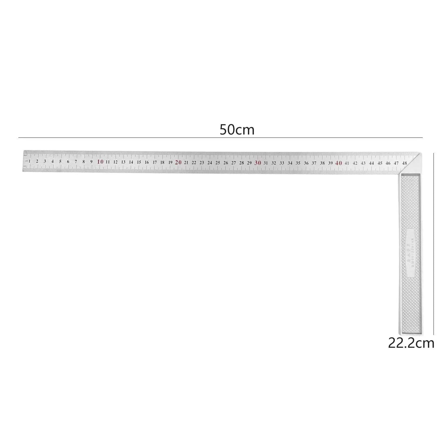 30CM 50CM 30×15CM Aluminum Alloy Square Ruler Stainless Steel L-Shaped Ruler 90 Degree Angle Gauges Woodworking Measuring Tools