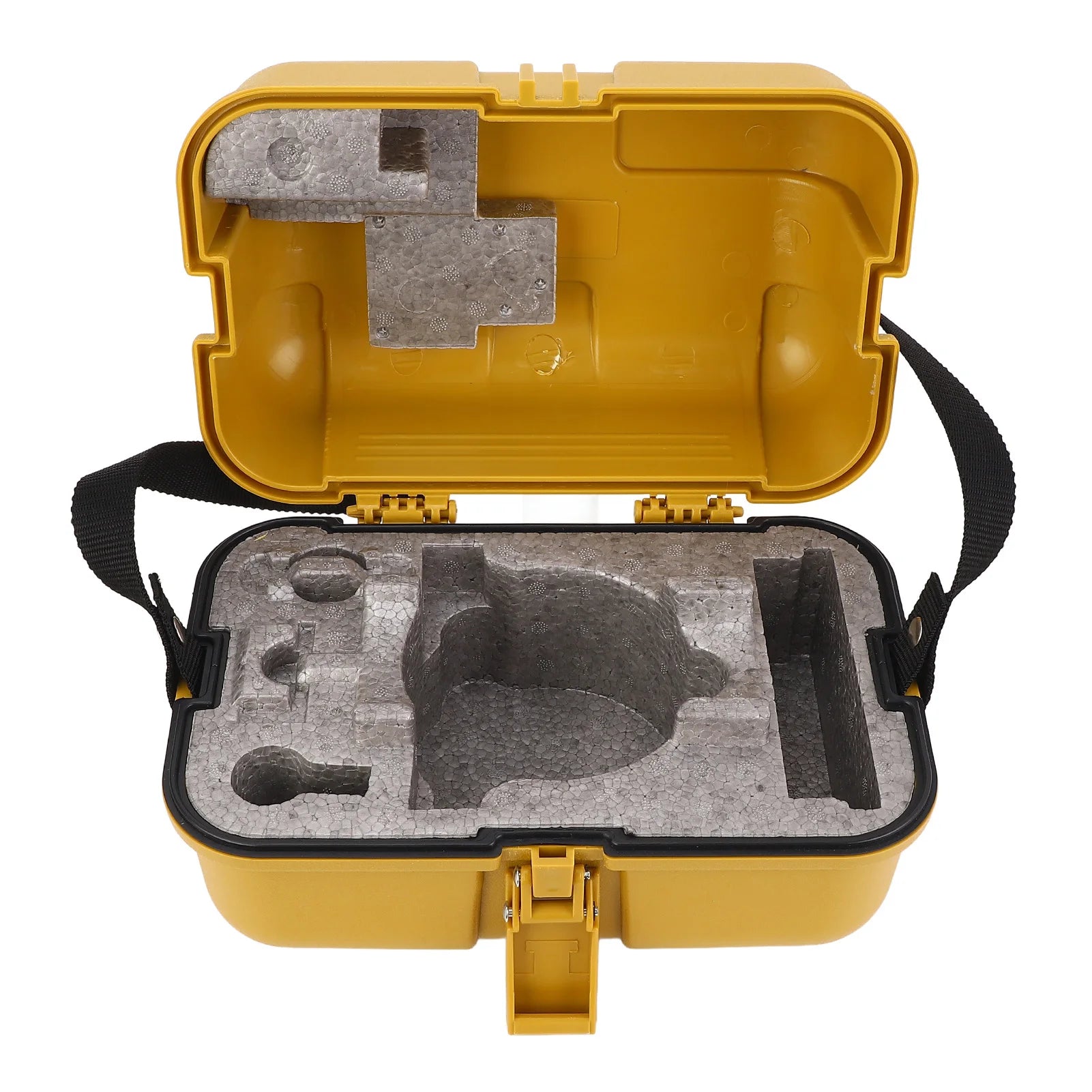 Leveling Instrument Case Single Lock Plastic Total Station Level Storage Box for Surveying Equipment Yellow Level Storage Case