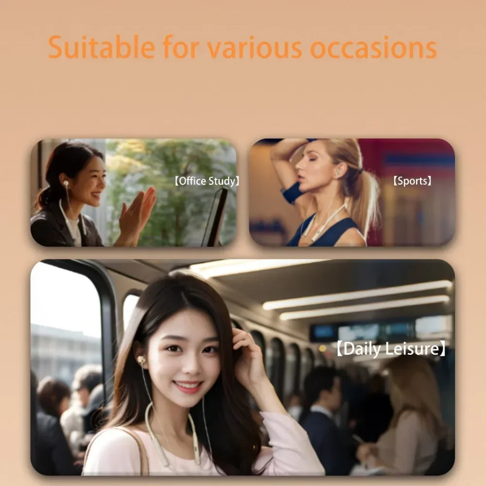 Acer OHR201 Earphone Bluetooth 5.4 Neckband Wireless Headphone HIFI Sound Sport Magnetic Headset Waterproof Earbuds with ENC Mic