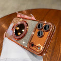 Gradient Glitter Diamond Magnetic Case For iPhone 17 16 15 14 13 12 11 ProMax Plus For Magsafe Mirror Stand Cover For iPhone Air