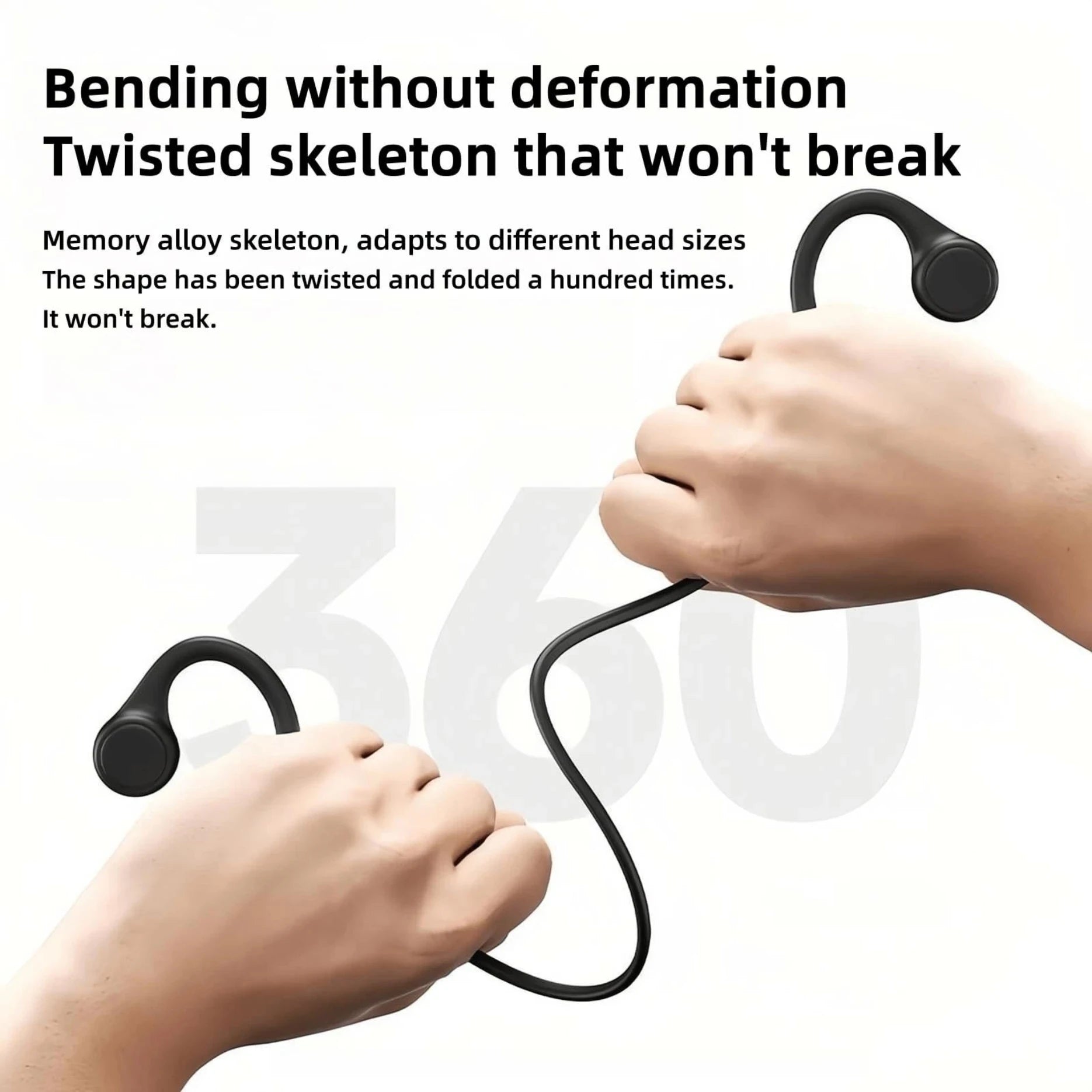 LonMao B33 Bone Conduction Earphones Bluetooth 5.4 Wireless Headphones Sports Headset HD Clear Mic for Workout Running Driving