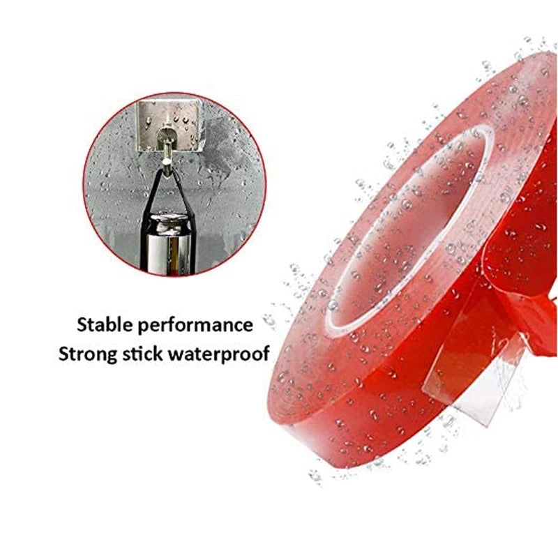 2mm-45mm Double Sided Adhesive Tape Acrylic Transparent No Traces Sticker for LED Strip Car Fixed Tablet Fixed