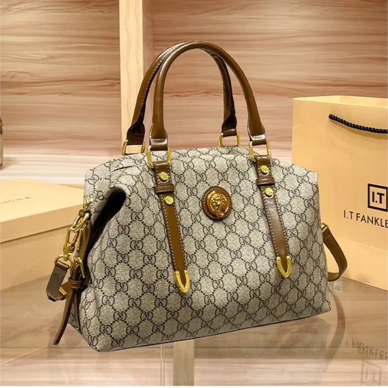 Ladies' light luxury handbag 2026 new high-end designer retro handbag shoulder bag large capacity crossbody bag fashionable