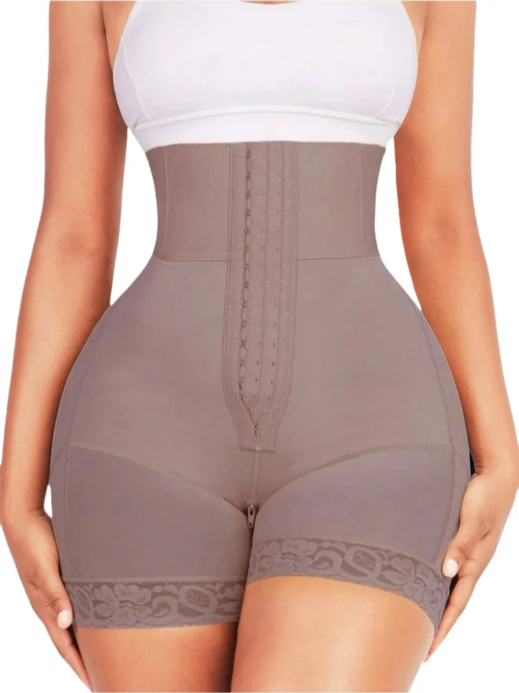 1pc Butt Lifting & Shaping Bodysuit, Women Tummy Control Panty With Hook & Zipper