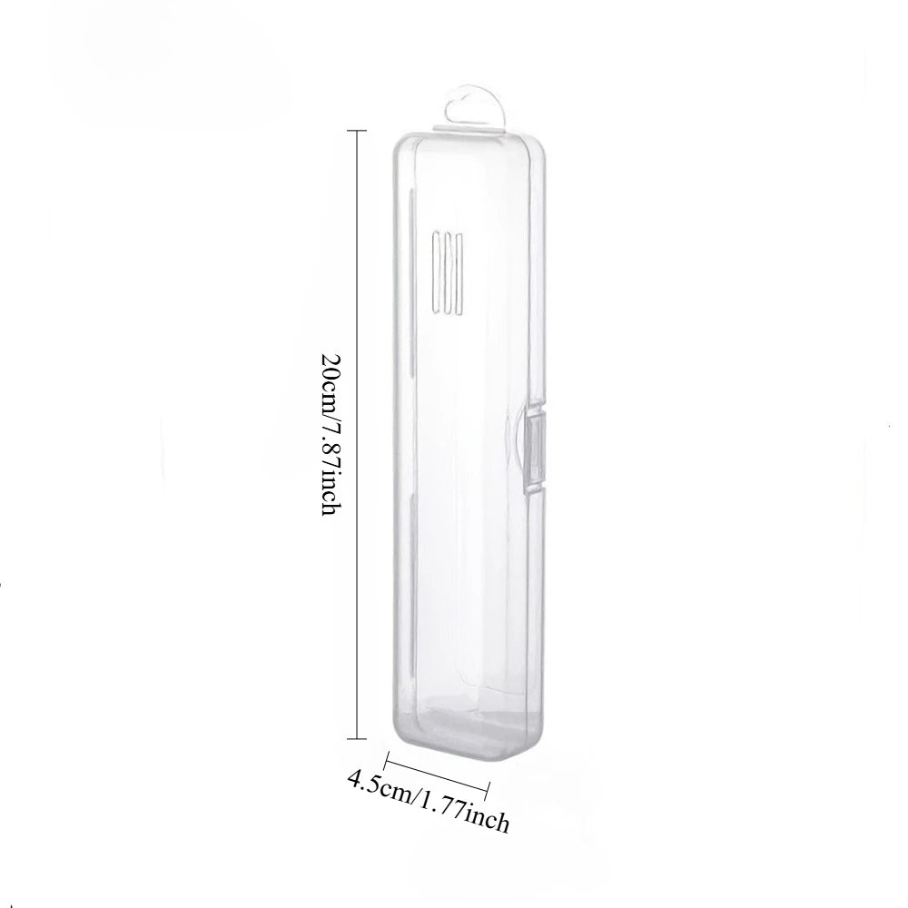 1 piece transparent portable toothbrush and toothpaste storage box, leak-proof travel toothbrush holder