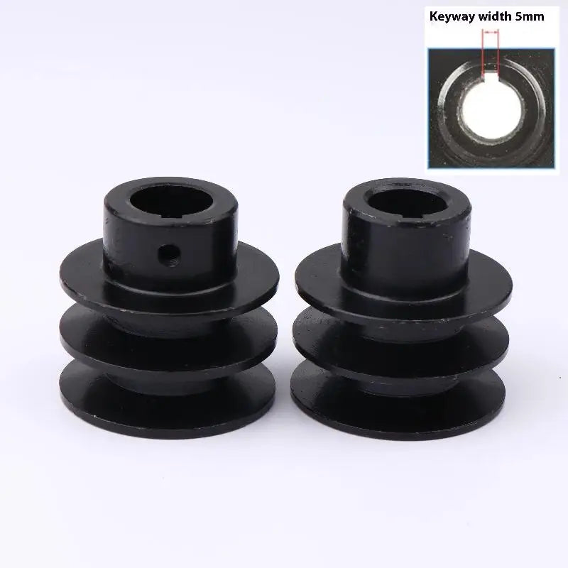 1Pcs 19/20mm Double Groove Flat Key Shaft V Belt Pulley For 168F 170F Engine Accessories