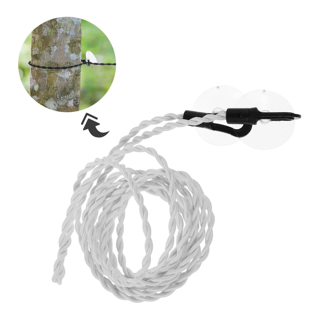 Portable Retractable Travel Clothesline Elastic Laundry Cord Suction Cups and Hooks for Indoor Outdoor Hotel Room
