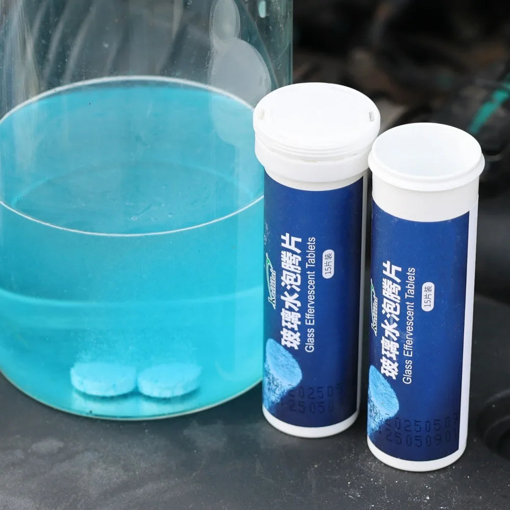 Car Windshield Cleaner High-Efficiency Cleaning Effervescent Tablet Portable Glass Oil Film Dirt Oil Stains Insect Glue Remover