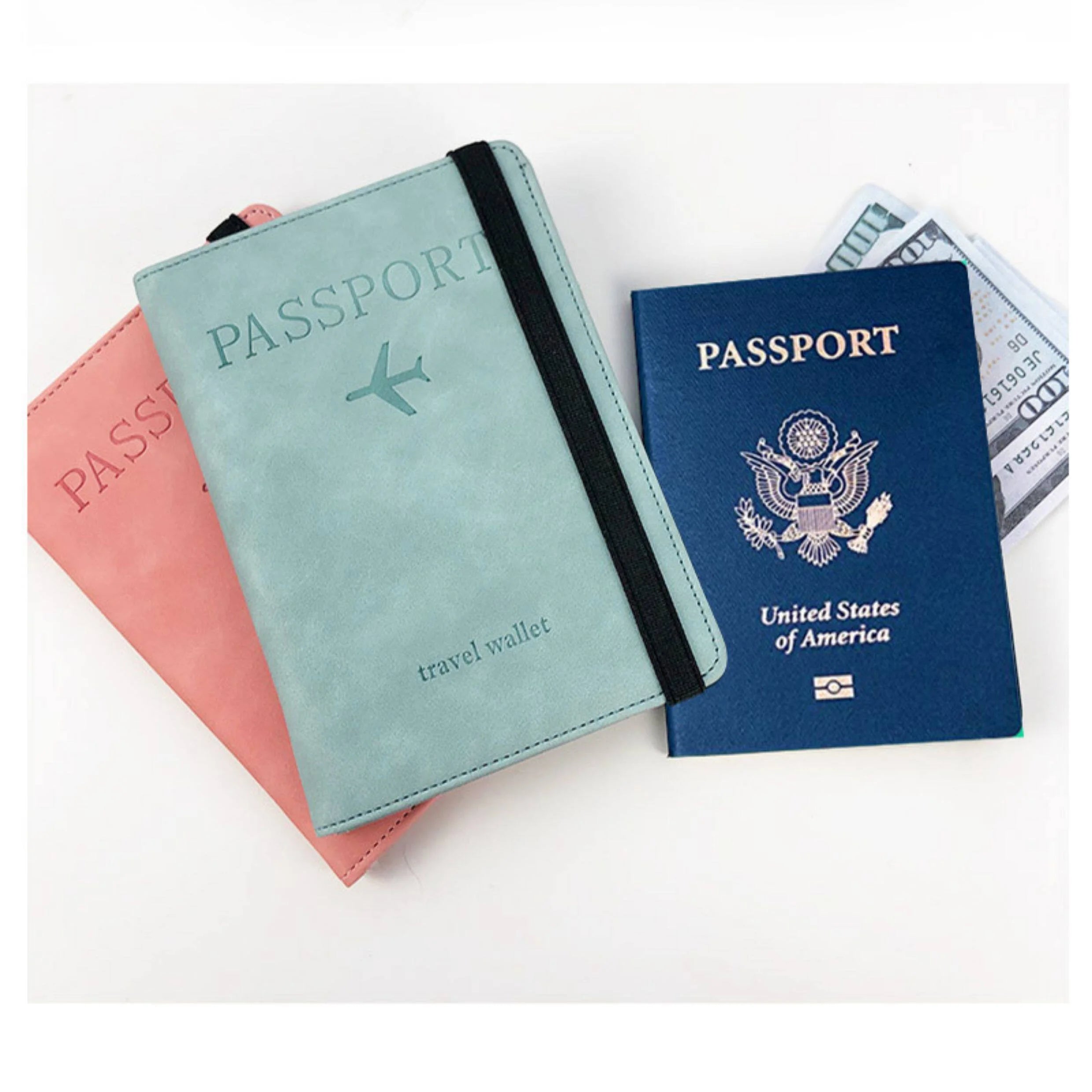 6-color Vintage PU Passport Holder with Multi Slots & Elastic Band, Multi-use Travel Wallet for Passport, Cards & Air Tickets