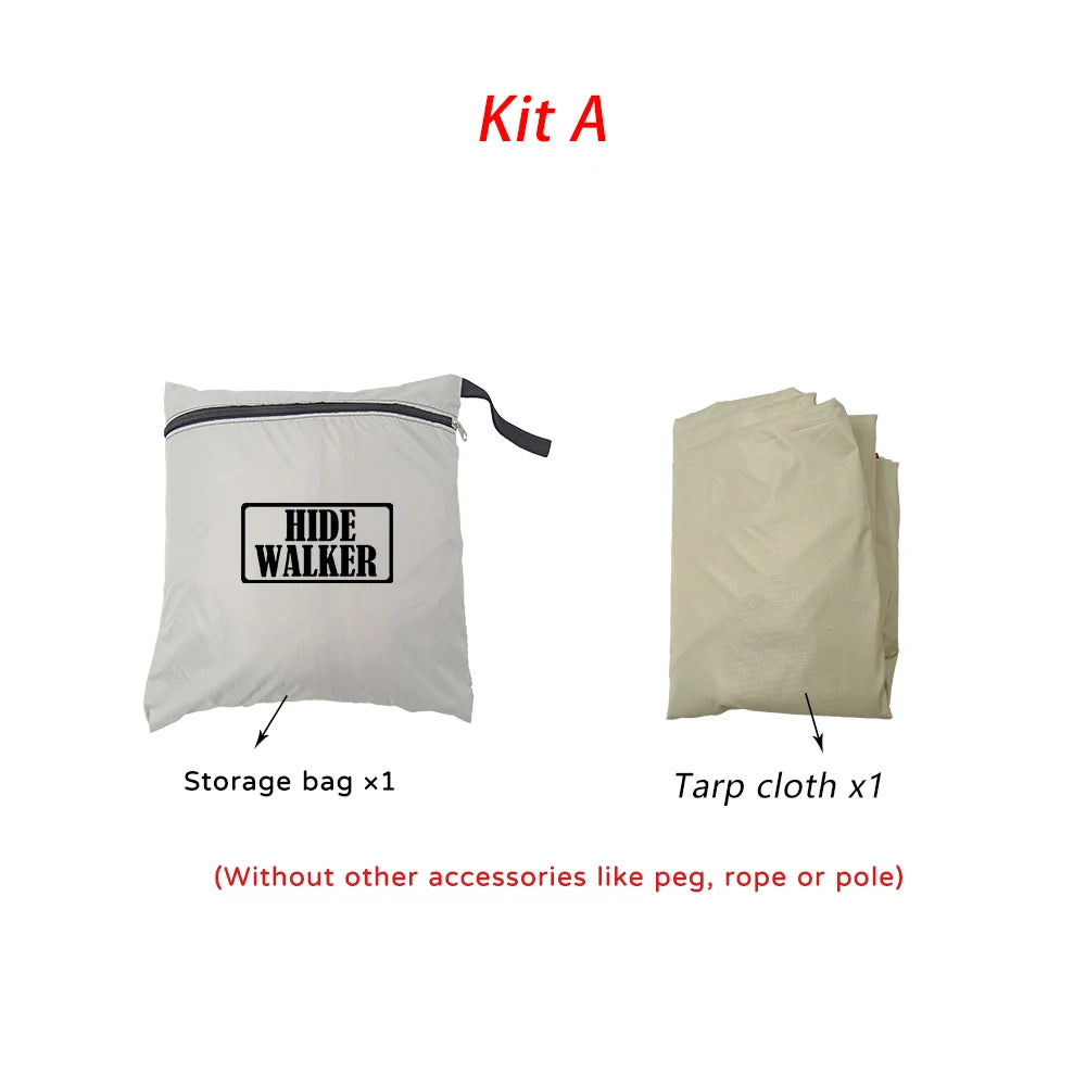 Black Coating Tarp Block 99% UV Ourdoor Camping Waterproof Sun Shelter 3x3 3x4 3x5 Black Coated Beach Sunshade Canopy