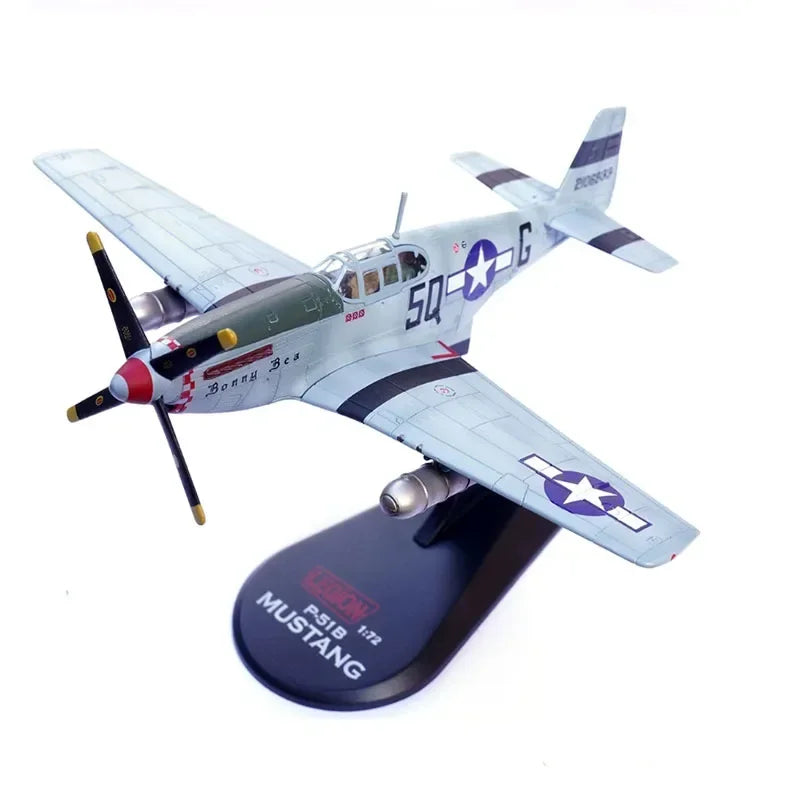 2025 New Diecast 1/72 Scale USAF Mustang P-51B P-51 P51B Fighter P51 Finished Alloy Aircraft Model Toy Display Collection