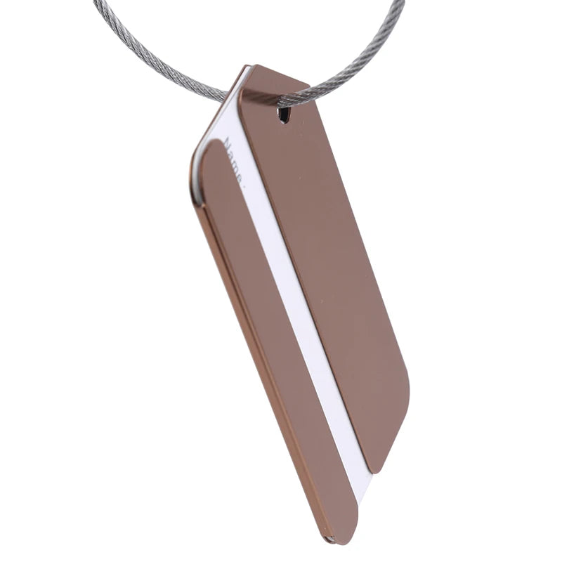 Luggage Tags Aluminium Alloy Suitcase Tag Travel Labels Set with Steel Loop ID Luggage Tags for Suitcases Travel Accessories