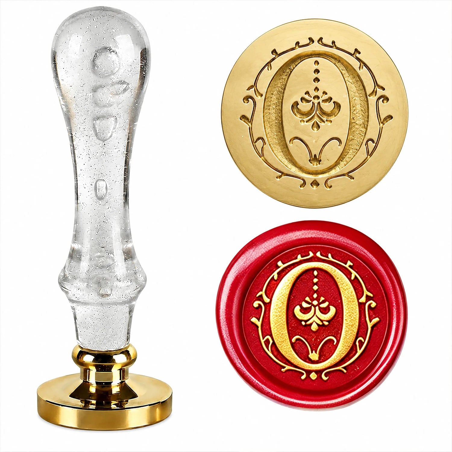 26 Letter Wax Seal Stamp,25mm Brass Head with White Bubble Handle Wax Stamp for Wedding Invitations,Birthday Cards,Envelopes