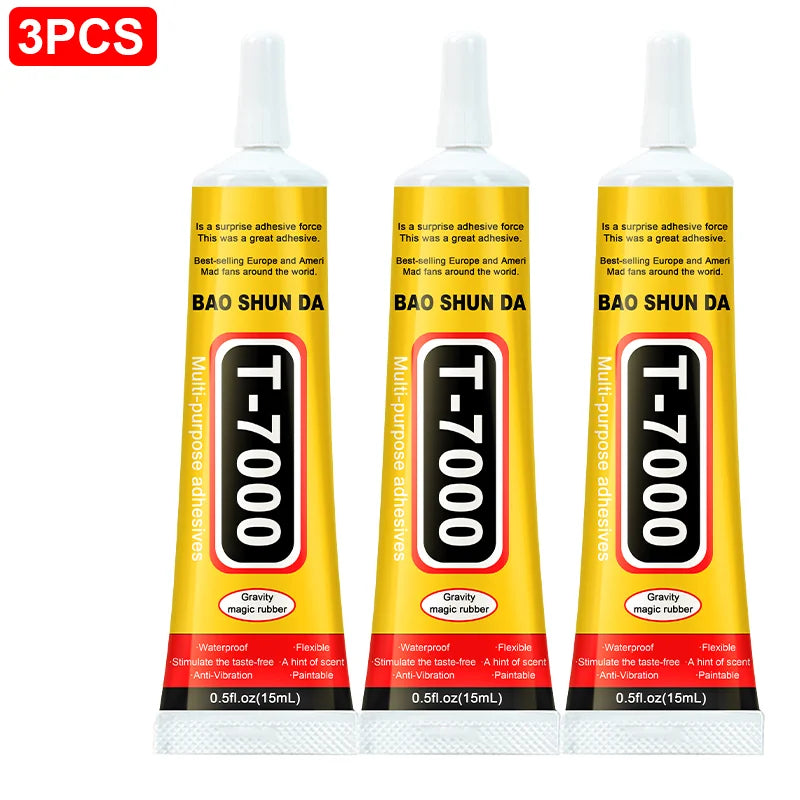 T-7000 - Black Strong Adhesive, High Performance Waterproof Adhesive for Precision Maintenance, Ideal for Phones, Electronics, Jewelry and Electronics, DIY Manufacturing.