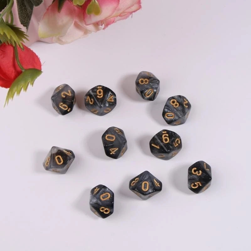 10pcs 10 Sided D10 Polyhedral for Table Games for Pub Club Games Supplies Table Games