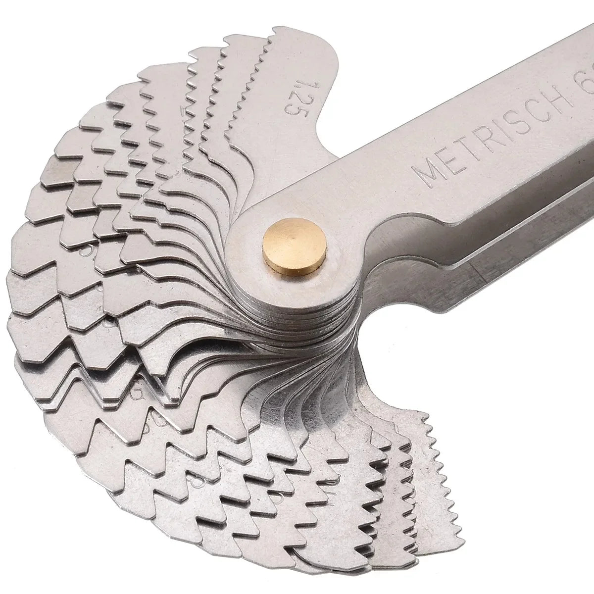 1pc 55/60 Degree Metric Inch Thread Plug Gauge Gear Tooth Screw Pitch Gauges Measuring Center Metrisch Thread Measurement Tools