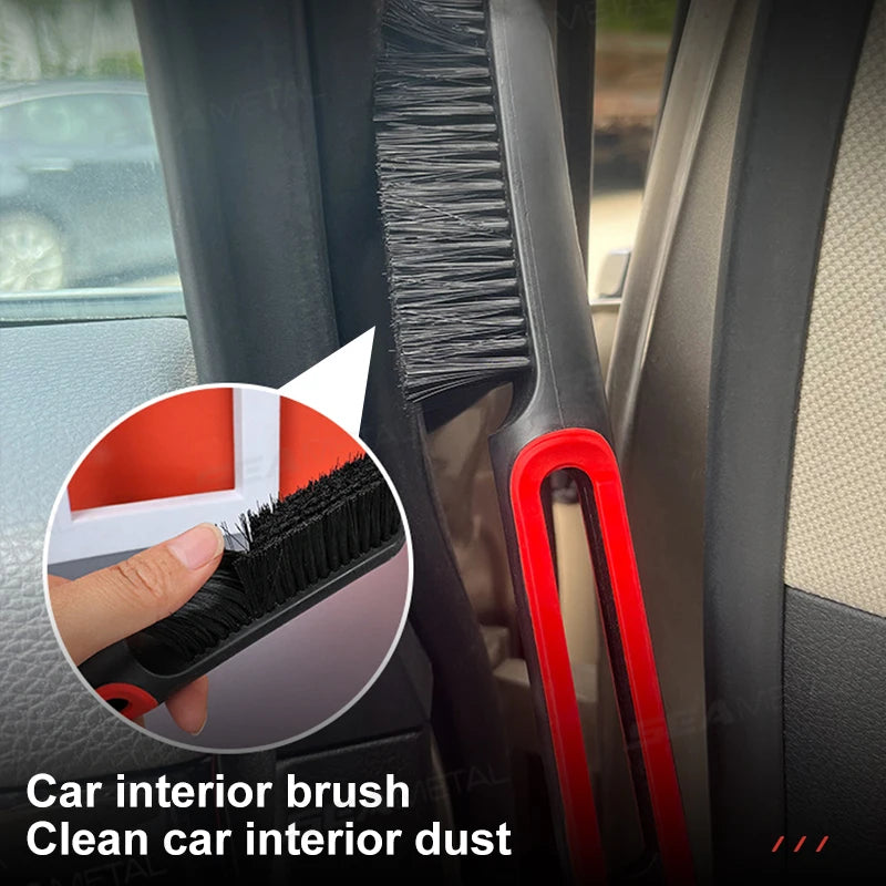 SEAMETAL Car Interior Cleaning Brush Multifunctional Long Handle Air Conditioner Outlet Dust Brush Clean Tool for Car Accessorie