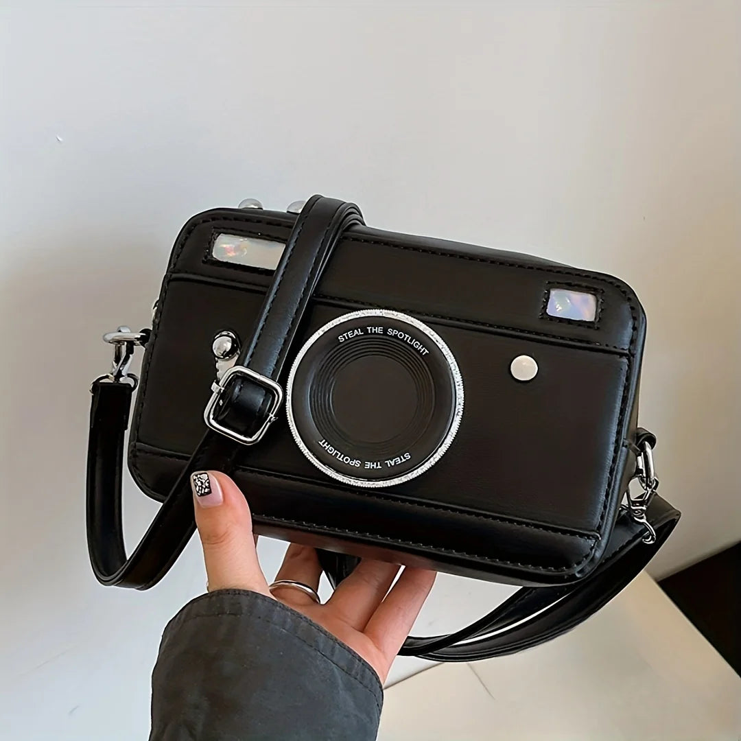 Personalized and Creative Mini Camera Bag Retro Crossbody Versatile Bag Niche Box Bag  Fresh Chain Small Square Bag