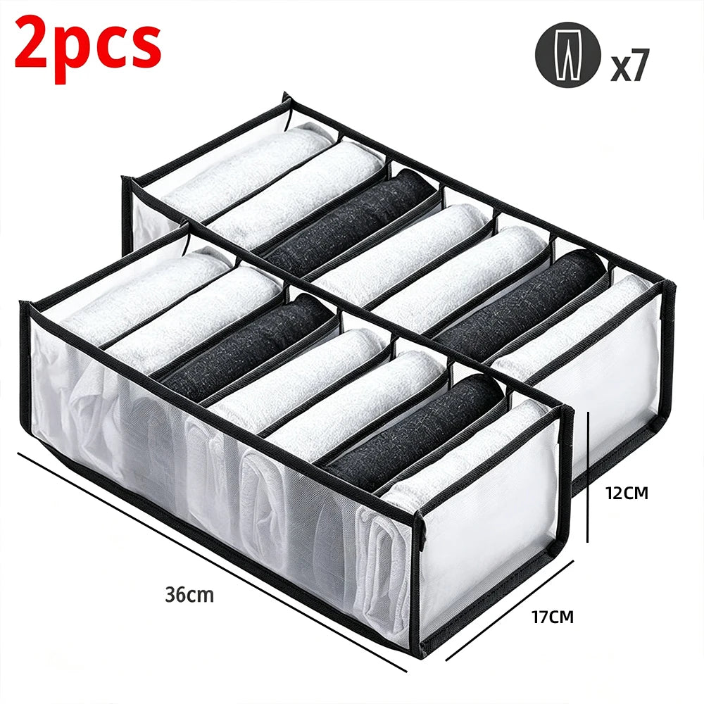  9/7 Grids Clothes Organizer Pants Sweater Storage Cabinets Drawers Organizer Wardrobe Clothes Storage Organizers Jeans Storage