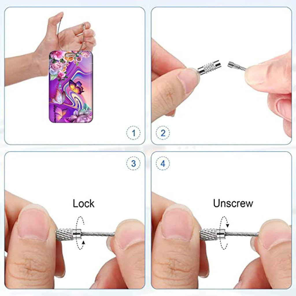 Purple Creative Art Style Luggage Tag for Suitcases Travel ID Bag Tag for Women Backpacks Address Holder Baggage Boarding