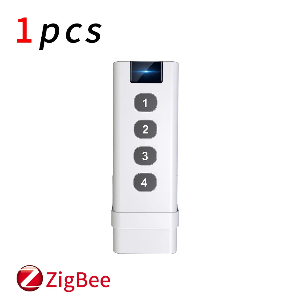 TUYA ZigBee smart house Wireless Scene Switch 4 Gang Remote Portable Tuya Zigbee Hub Required No limit to Control Devices