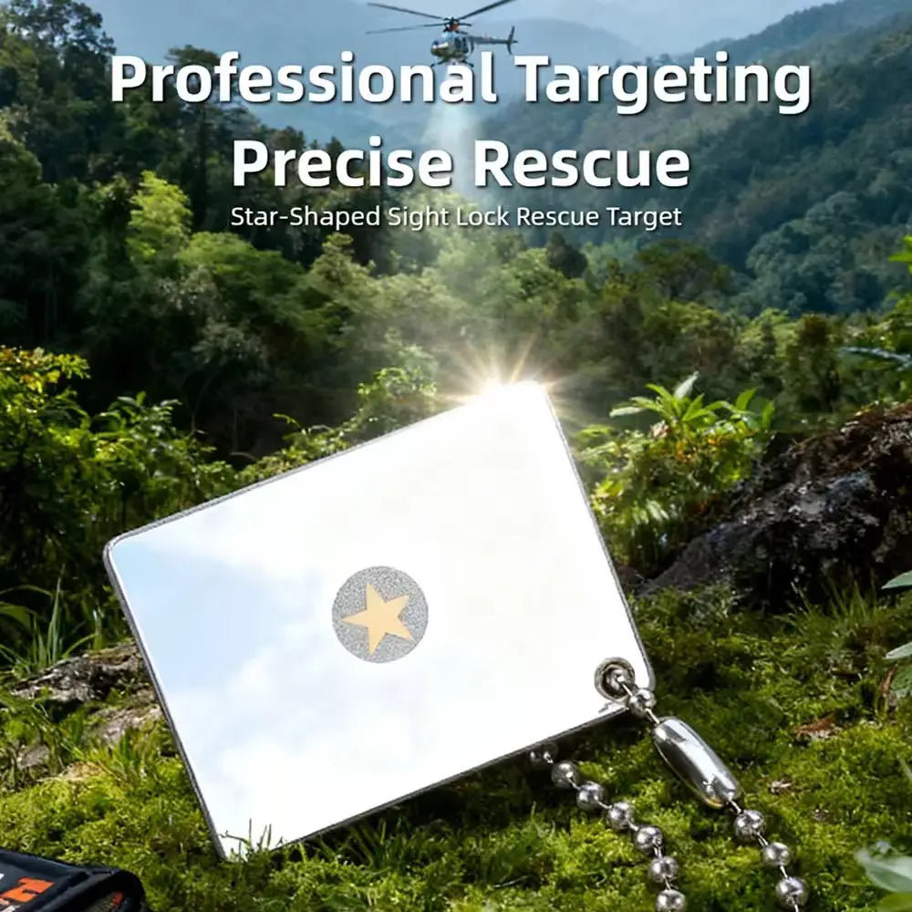 TINSOL 2026 New Reflective Outdoor Signal Mirror Practical Multifunction Rescue Mirror Daylight Acrylic Survival Mirror