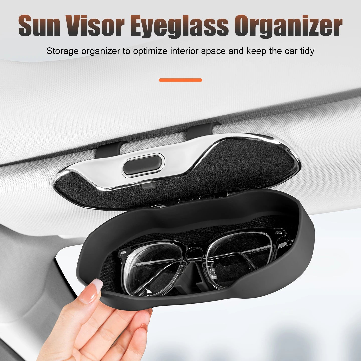 1PC Car Visor Sunglasses Glasses Case Eyeglass Storage Box for Chery Omoda C5 5 Fx 7 8 pro plus 2022 2023 Car Accessories