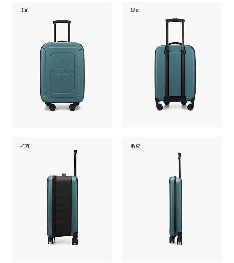 20/24 Folding Trolley Bag Luggage Case for Business Travel Lightweight Foldable School Suitcase Fashion Trunk Boarding Bag