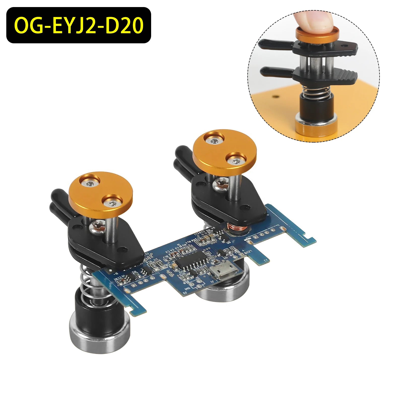 NEWACALOX Mini Soldering Positioner Magnetic Soldering Helping Hands PCB Holding Stand 2PCS Circuit Board Fixture Soldering Tool