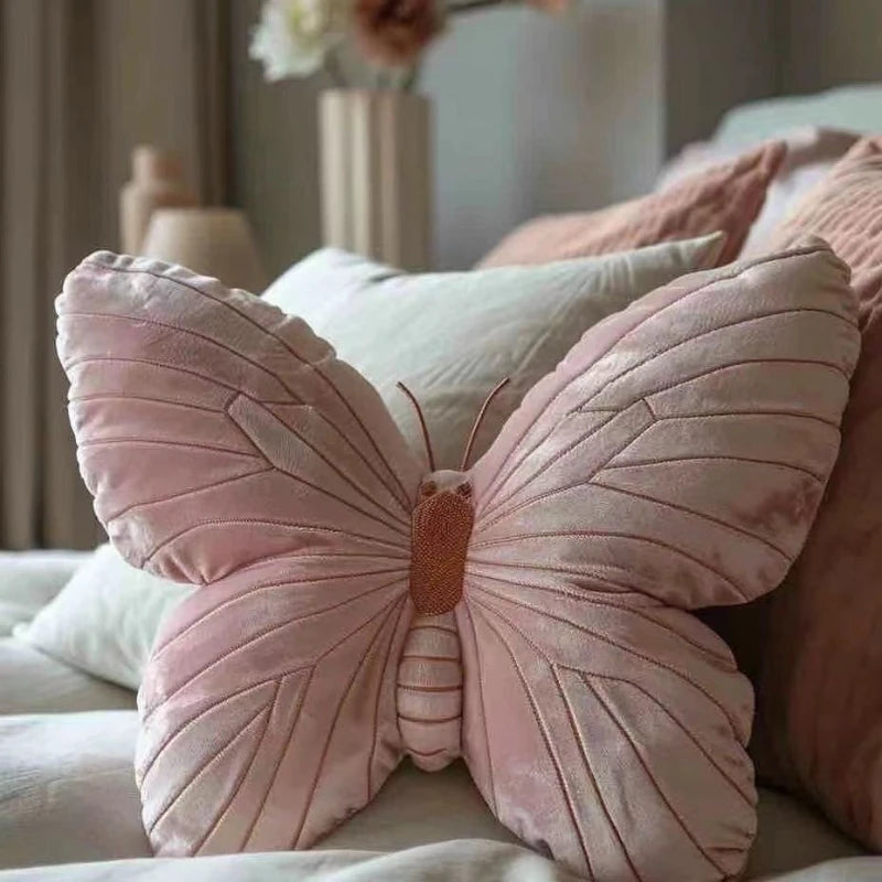 Ins Wind Girl Heart Butterfly Pillow Pillow Soft Pink Butterfly Hug