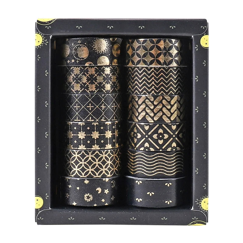 12Pcs/Set Japanese Style Washi Tapes Masking Tape Washi Stickers Scrapbooking Adhesive DIY Decorative Stationery School Supplies