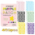 6 Colors 480/960PCS Star-Shaped Hydrocolloid Acne Patches - Cute Star Design, Facial Blemish Coverage