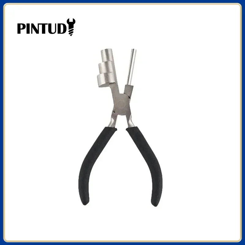 Pliers Big Head Three Section Flat Mouth Round Mouth Pliers Mini  Jewelry Pliers Jewelry DIY Pliers Winding Shape Pliers Black