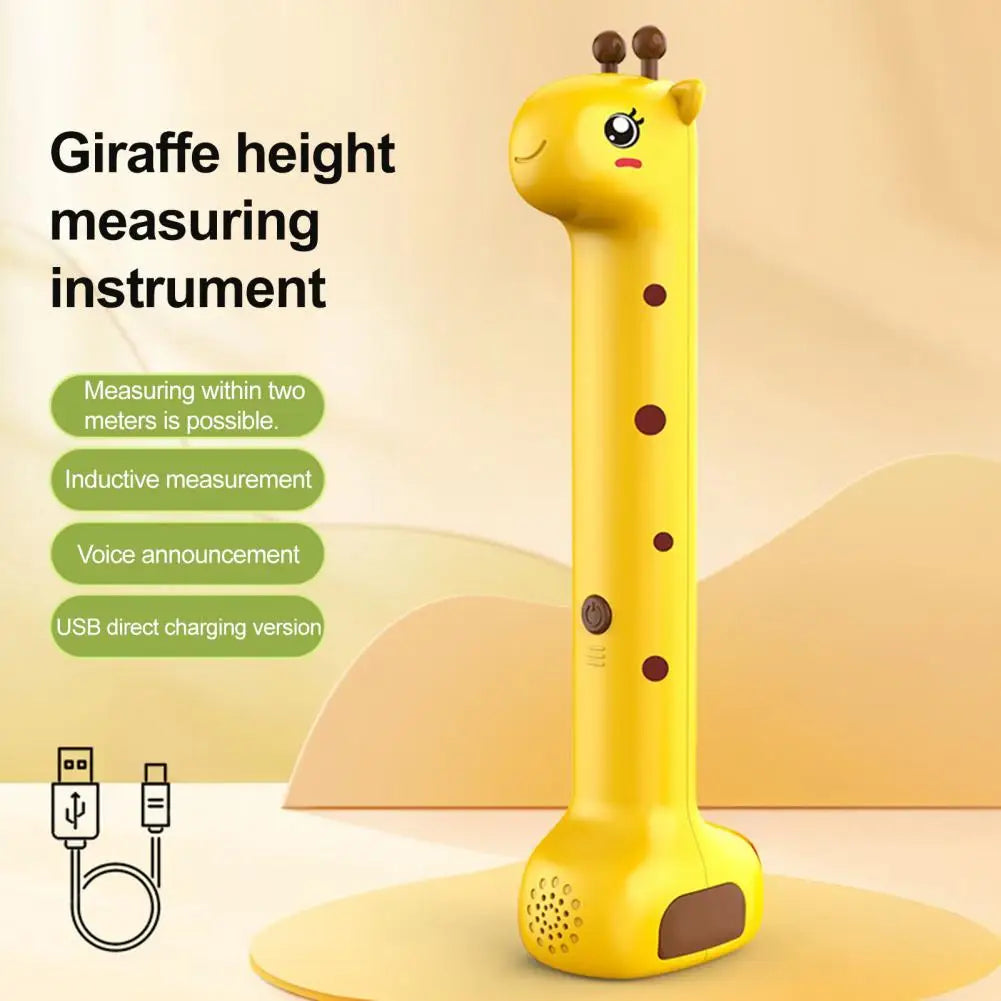 Kids Digital Height Measuring Device Cartoon Giraffe Cordless Height Stadiometer Portable Accurate Smart Children Adults