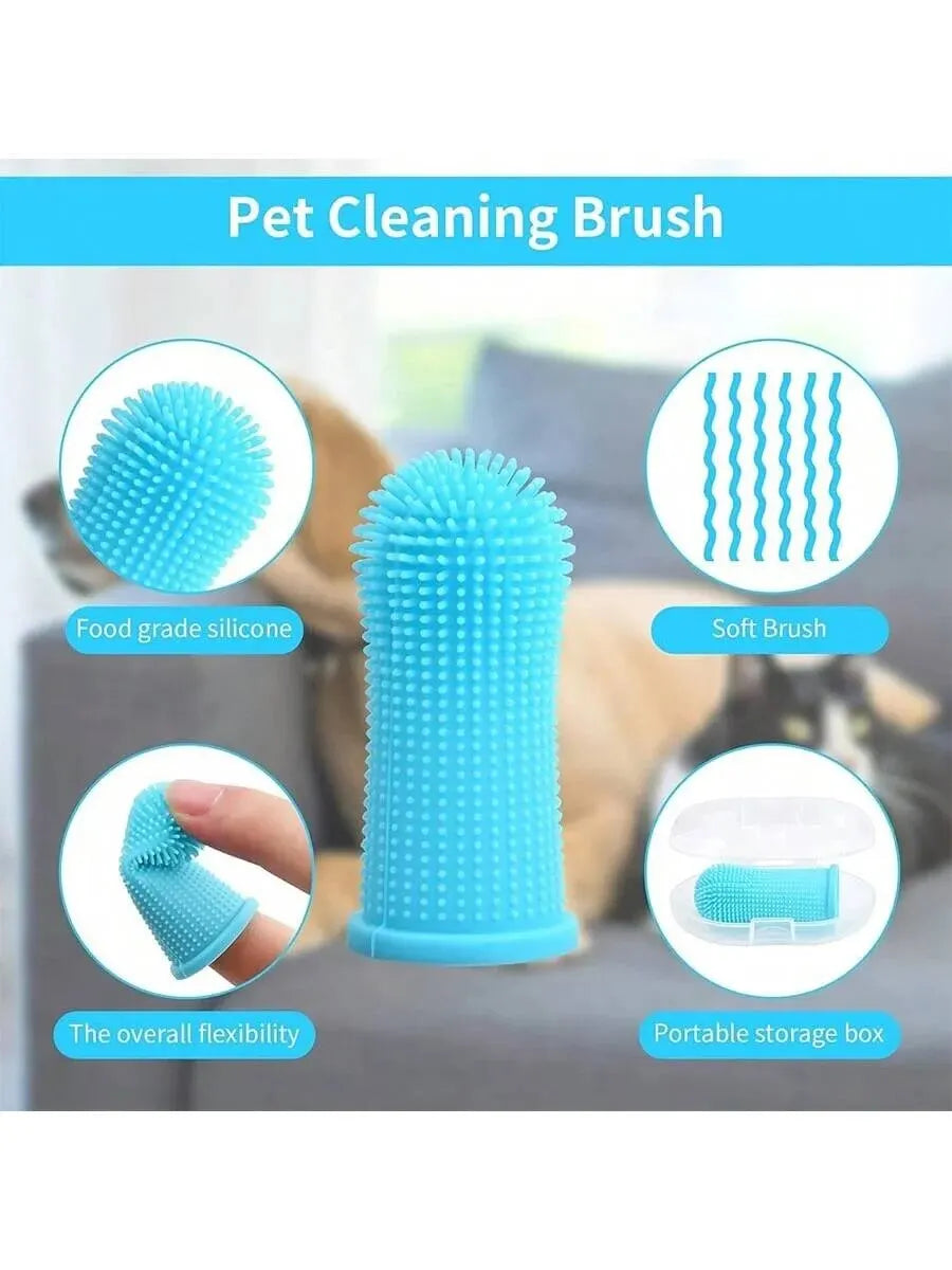 ToothbrushesSilicone Bristles Pet Finger Toothbrush Cleaning Products for Cats and DogsOral Cleaning