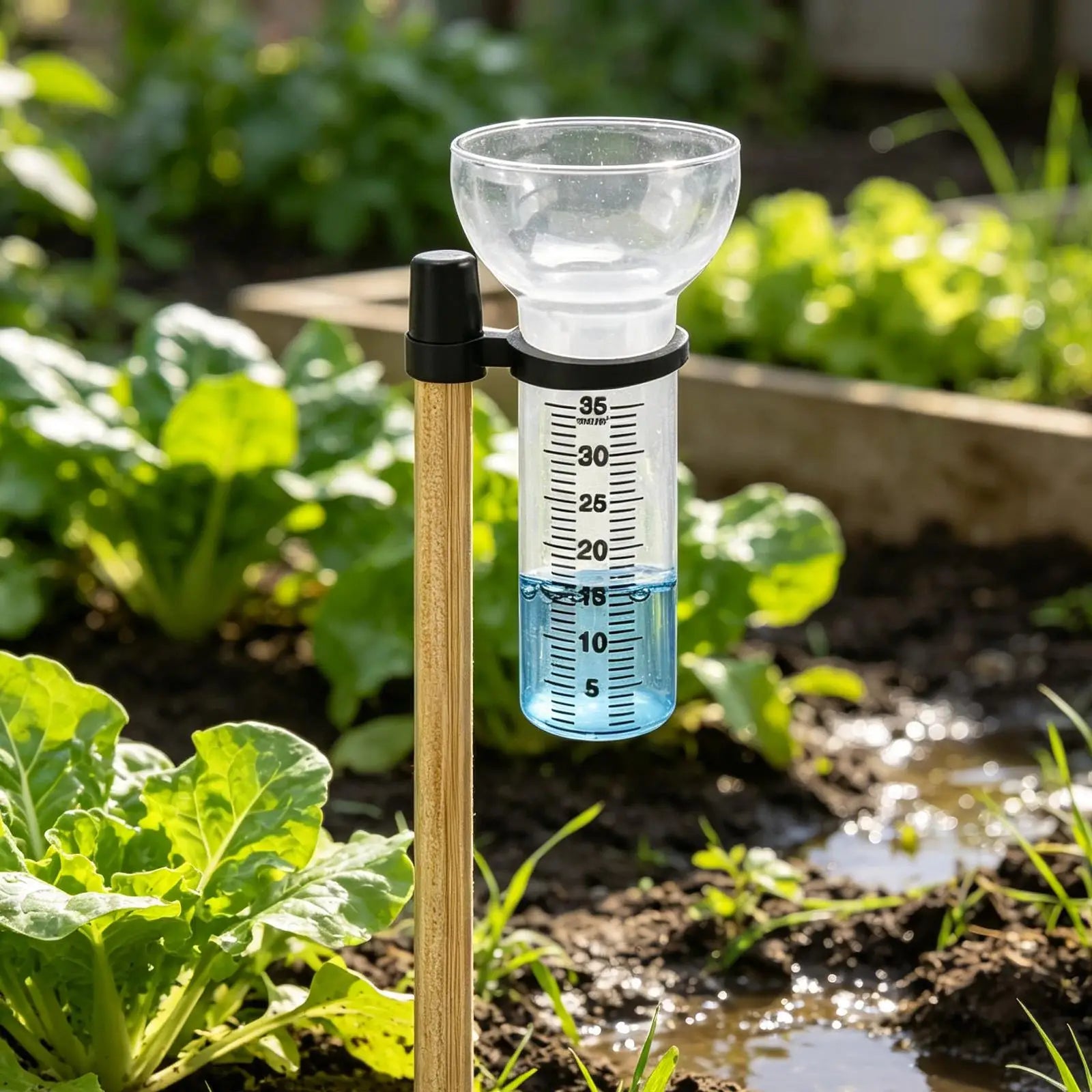 Rain Gauge 2 Pieces Accurate Glass Cups With Stand Rain Gauge Outdoor Replacement Tube For Home Yard Lawn Garden Patio Porch