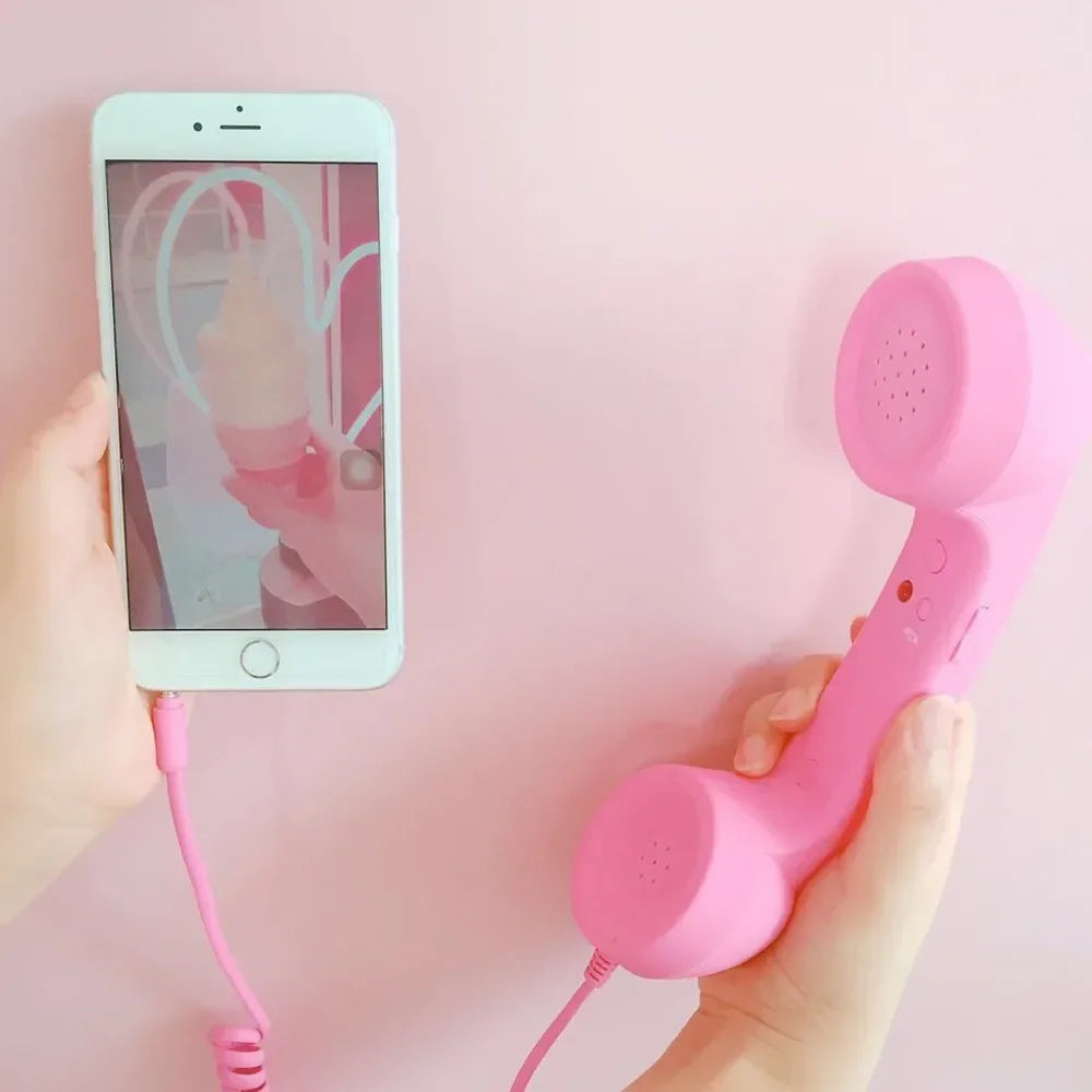 3.5mm Retro Phone Telephone Receivers Cellphone Handset For iPhone/iPad/Samsung PC Portable Classic Headphone